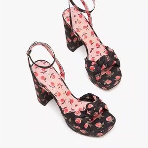 Kate Spade confetti platform heels